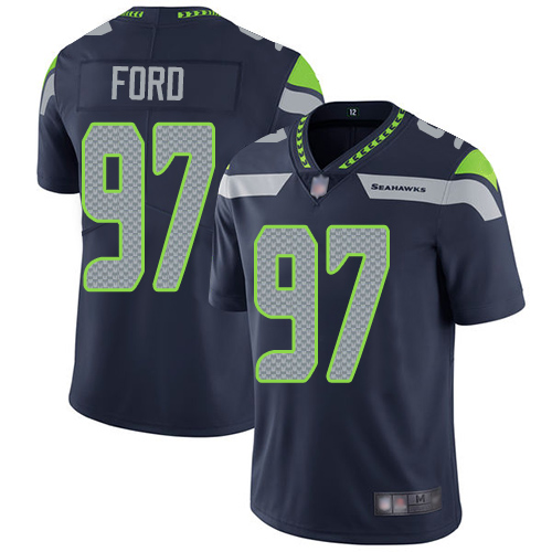 Seattle Seahawks Limited Navy Blue Men Poona Ford Home Jersey NFL Football 97 Vapor Untouchable